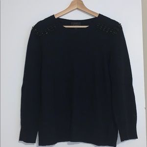 J Crew sweater with stone decoration L